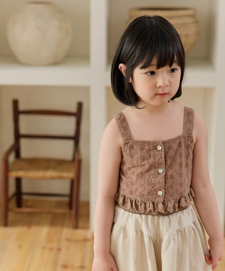 5[予約]mon Atelier lace frill top