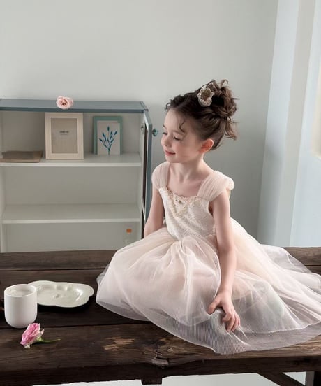 7[予約]aiai peach ballerina tulle dress