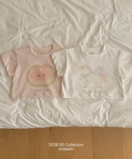21[予約]ninibello apple pony crop tee