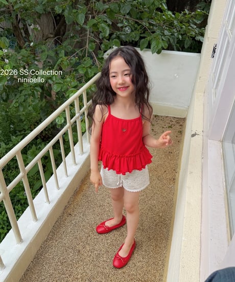 87[予約]ninibello joy heart punching sleeveless top