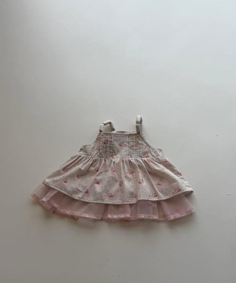 55[予約]aiai pink flower tulle blouse
