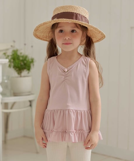 17[予約]melikey rose frill tank top