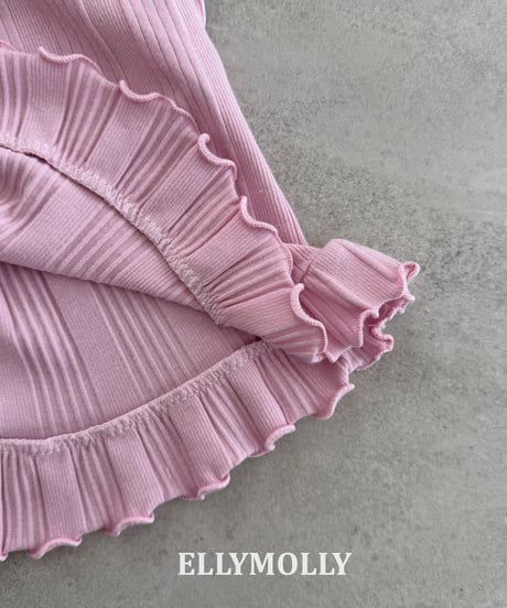 32[予約]ELLYMOLLY baek muse frill t