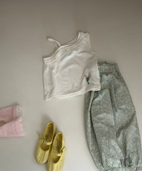 48[予約]aiai mint flower balloon pants
