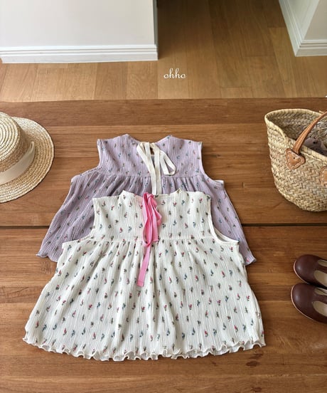 24[予約]ohho mare pleated blouse