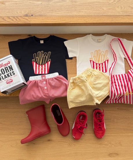 17[予約]ninibello french fries short sleeve t-shirt