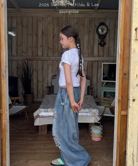 77[予約]matilda&lee damaged denim pants