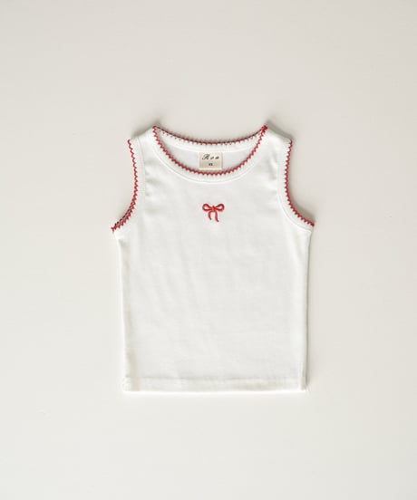 23[予約]Roa ribbon embroidery tank top