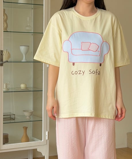 16[予約]ninibello cozy sofa short sleeve t-shirt(adult)