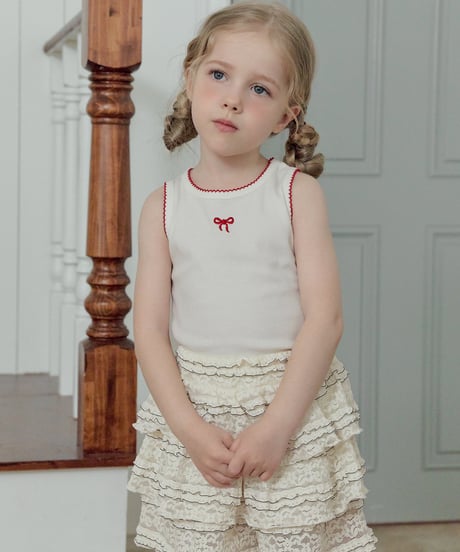23[予約]Roa ribbon embroidery tank top