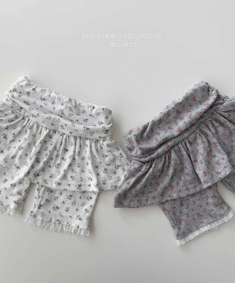 64[予約]melikey shirred 5short skirt leggings