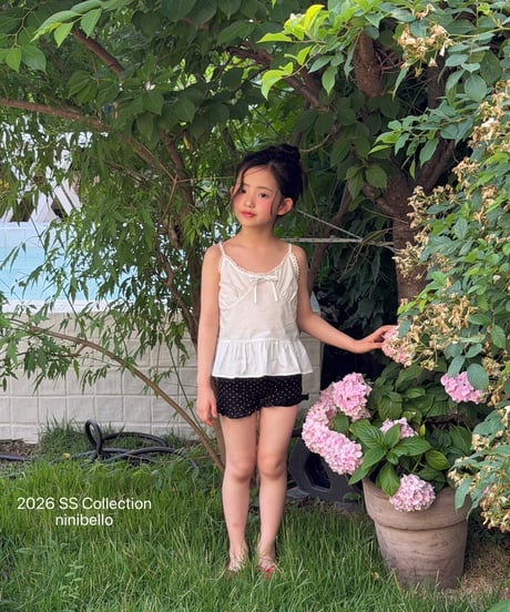 92[予約]ninibello mimi 3/4 frill leggings
