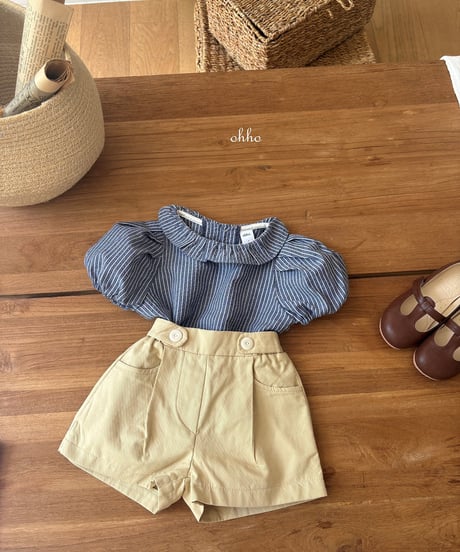 28[予約]ohho loel striped blouse