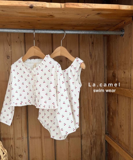 18[予約]La.camel cherry swimwear