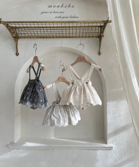42[予約]monbebe embroidered suspender sk bloomers