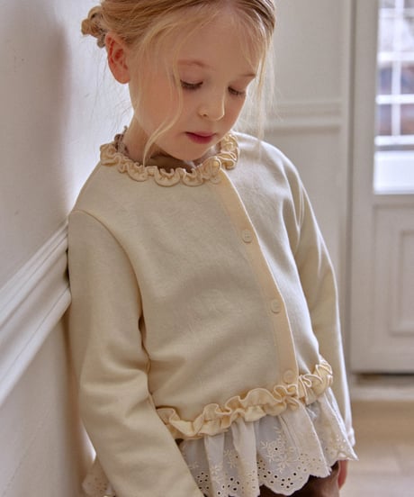 [即納]Roa lace frill cardigan