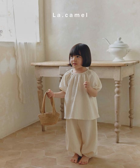 13[予約]La.camel popo blouse