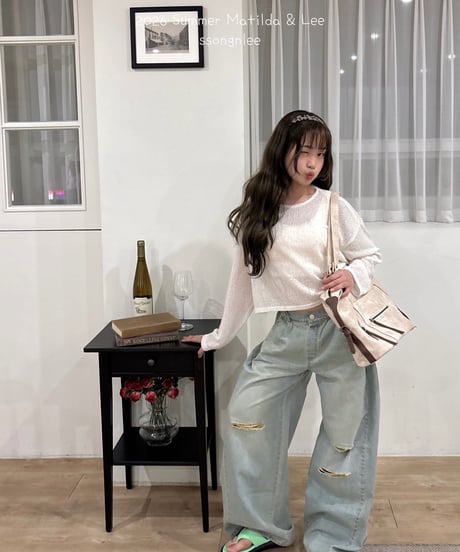 79[予約]matilda&lee sumer destroyed pants