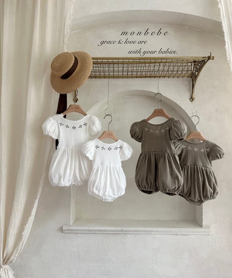 105[予約]monbebe lea embroidered suit(baby)