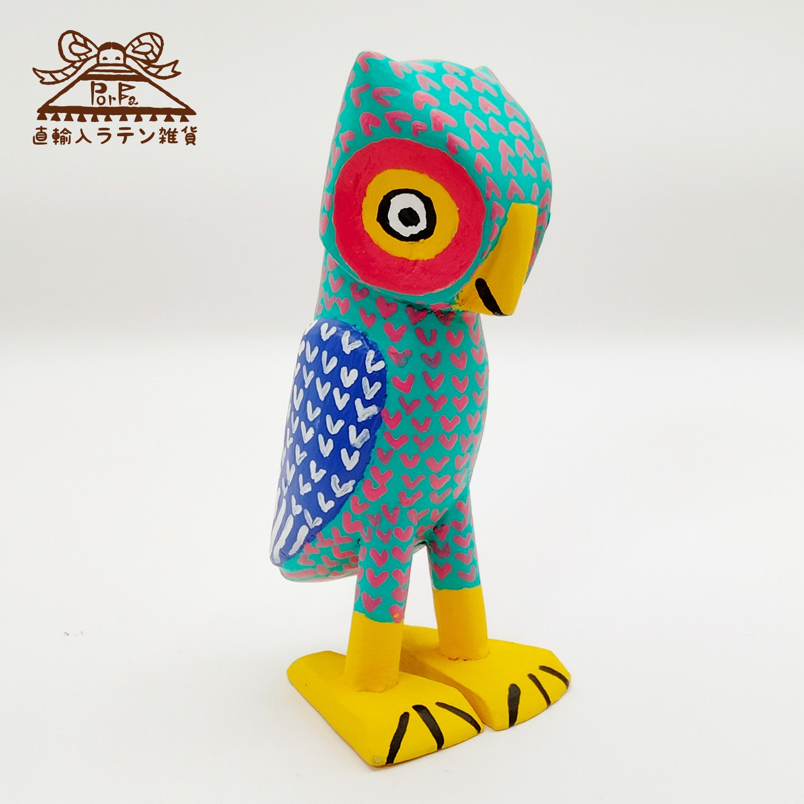 メキシコ アレブリヘ フクロウ 木彫り 民芸品 オアハカ original