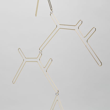 Hanging Kinetic Art Decor | brain gold | Handcrafted モビール