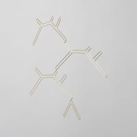 Hanging Kinetic Art Decor | brain gold | Handcrafted モビール