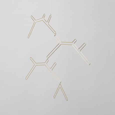 Hanging Kinetic Art Decor | brain gold | Handcrafted モビール