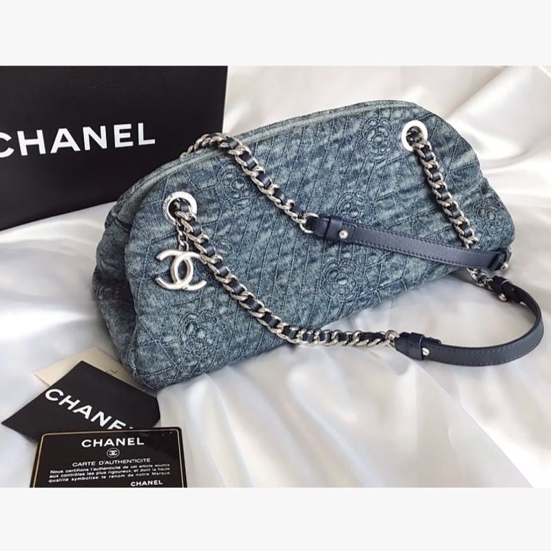 シャネル CHANEL デニム カメリア柄 チェーンバッグ | Advanced シャネル CHANEL デニム カメリア柄 チェーンバッグ | Advanced