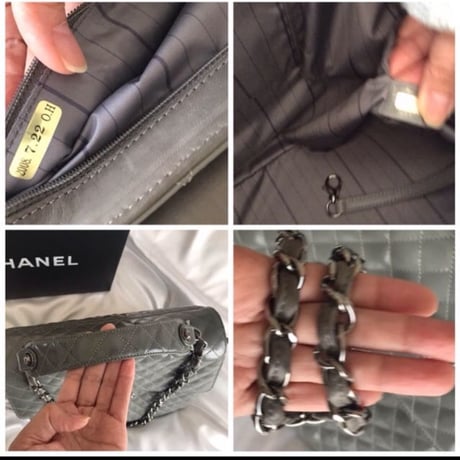 シャネル CHANEL 2.55 エナメル　チェーンショルダーバッグ