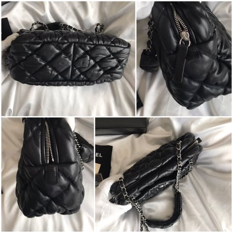 シャネル CHANEL ラムスキン  バブルキルト　ショルダーバッグ