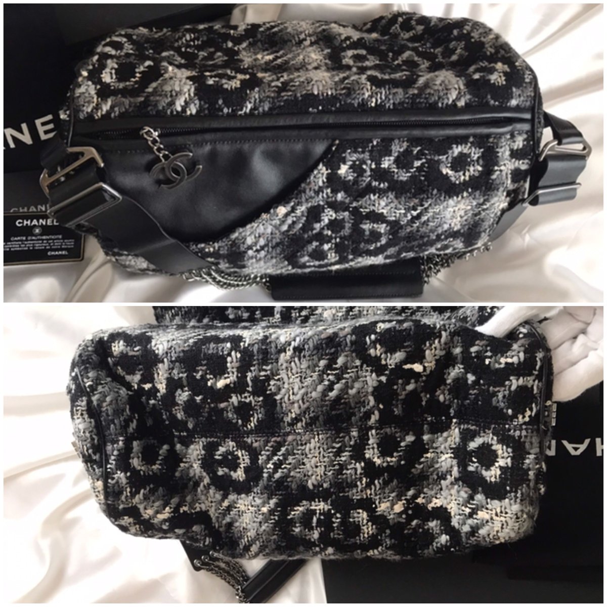 【エレガントなカメリア柄♪】CHANEL ツイリー CHANEL】シャネル カメリア チェーン ツイリー スカーフ (CHANEL