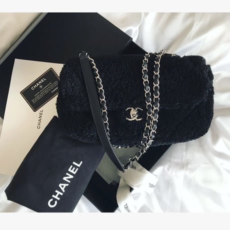 シャネル CHANEL ミックスファイバー　フラップバッグ