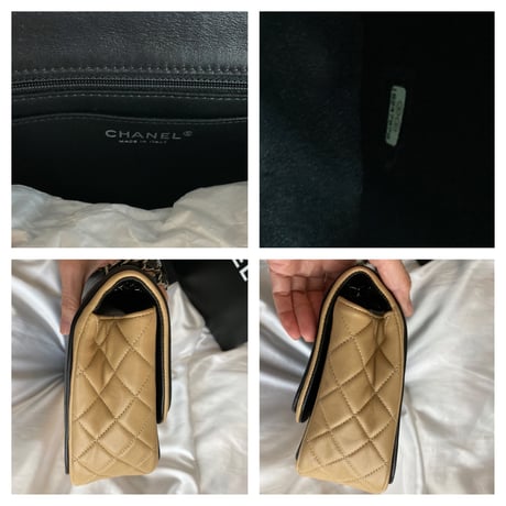 シャネル　CHANEL バイカラー　チェーンバッグ