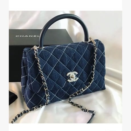 シャネル CHANEL デニムマトラッセ  ココハンドル　2wayバッグ
