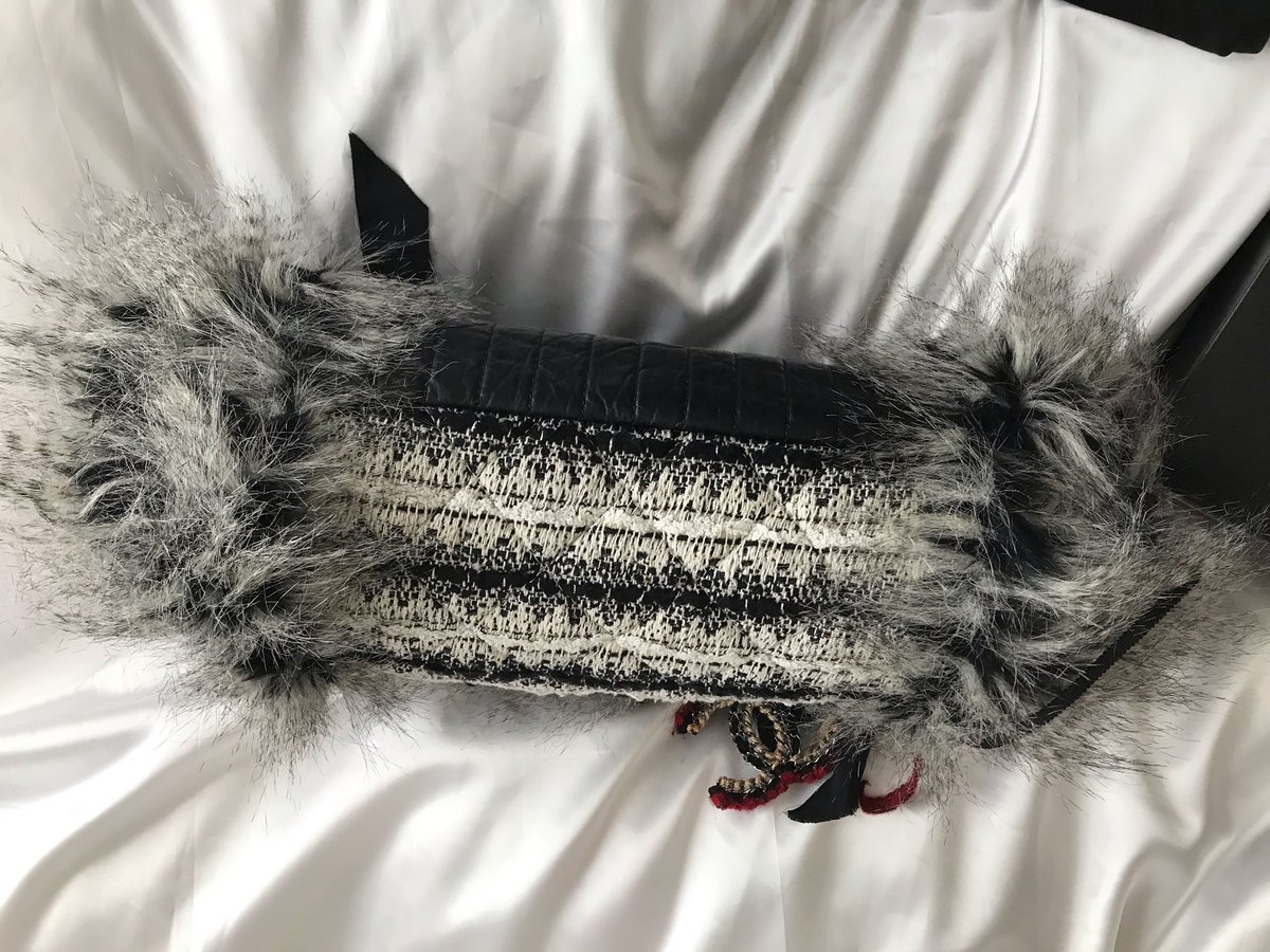 シャネル CHANEL ファンタジーファー ツイードショルダーバッグ