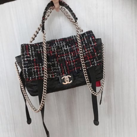 シャネル CHANEL ツイード　2way チェーンショルダーバッグ