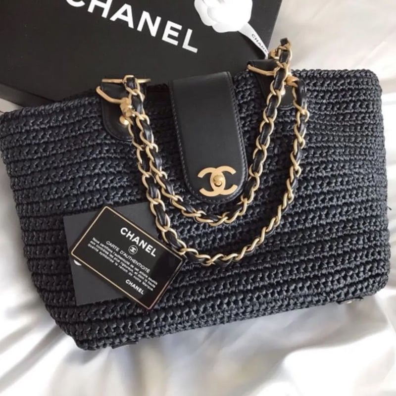 【CHANEL】チェーンバッグ/ブラック/ショルダーバッグ/シャネル/カゴバッグ