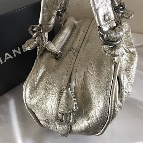 シャネル CHANEL ワイルドステッチ  ヴィンテージ 加工レザー　ハンドバッグ