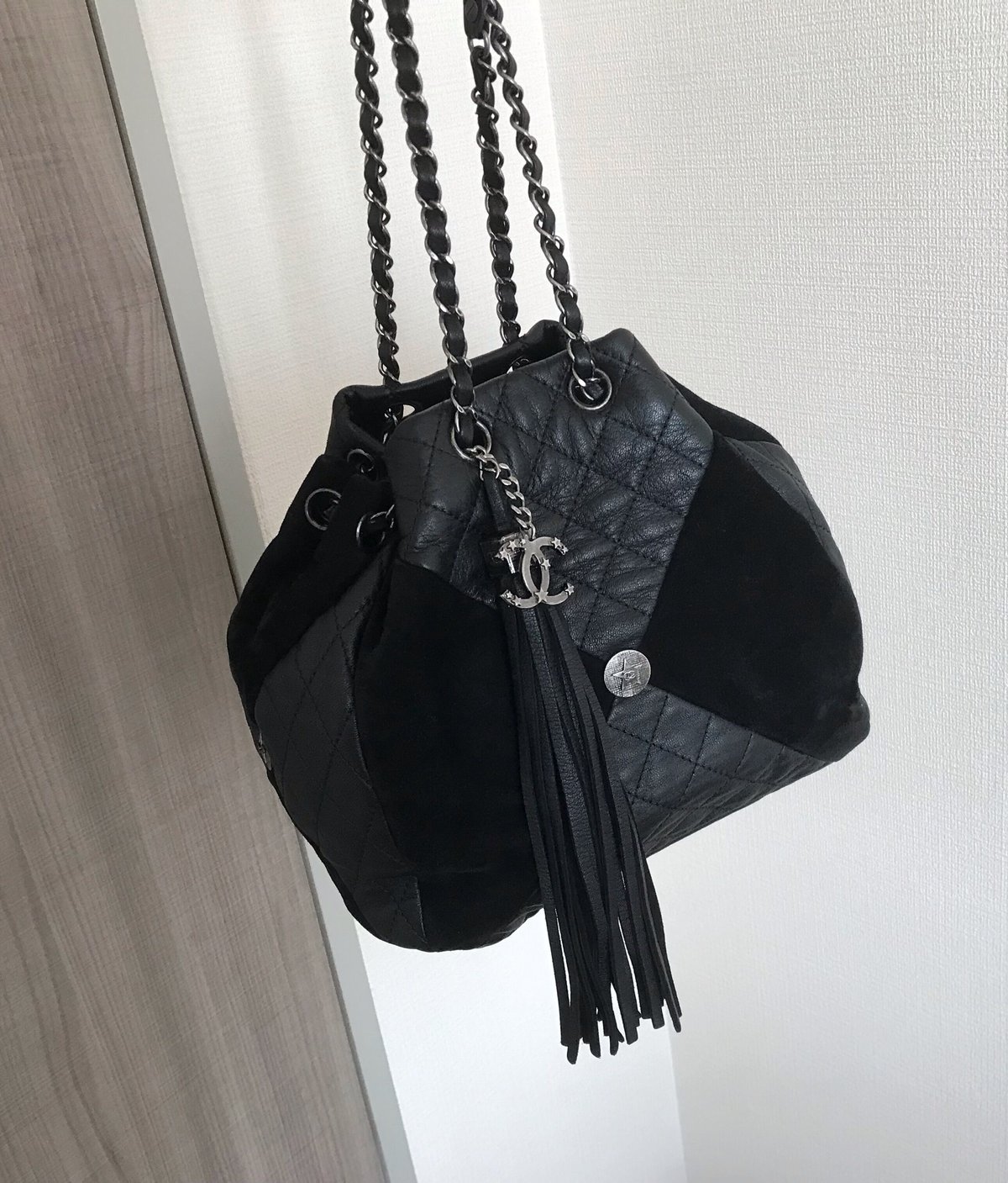 極極美品♡CHANEL シャネル　パリダラス　巾着チェーンショルダーバッグ