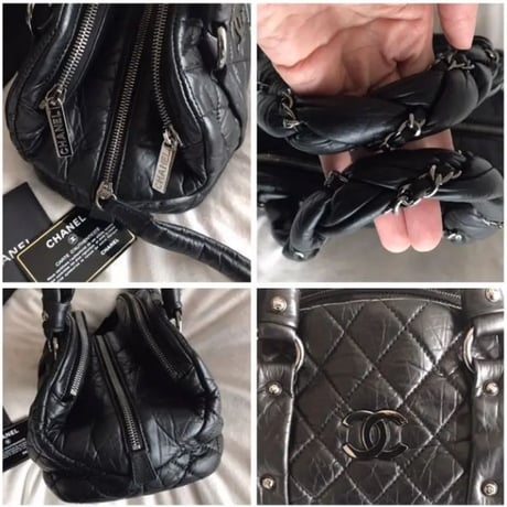 シャネル CHANEL ヴィンテージ レザー　ミニボストンバッグ