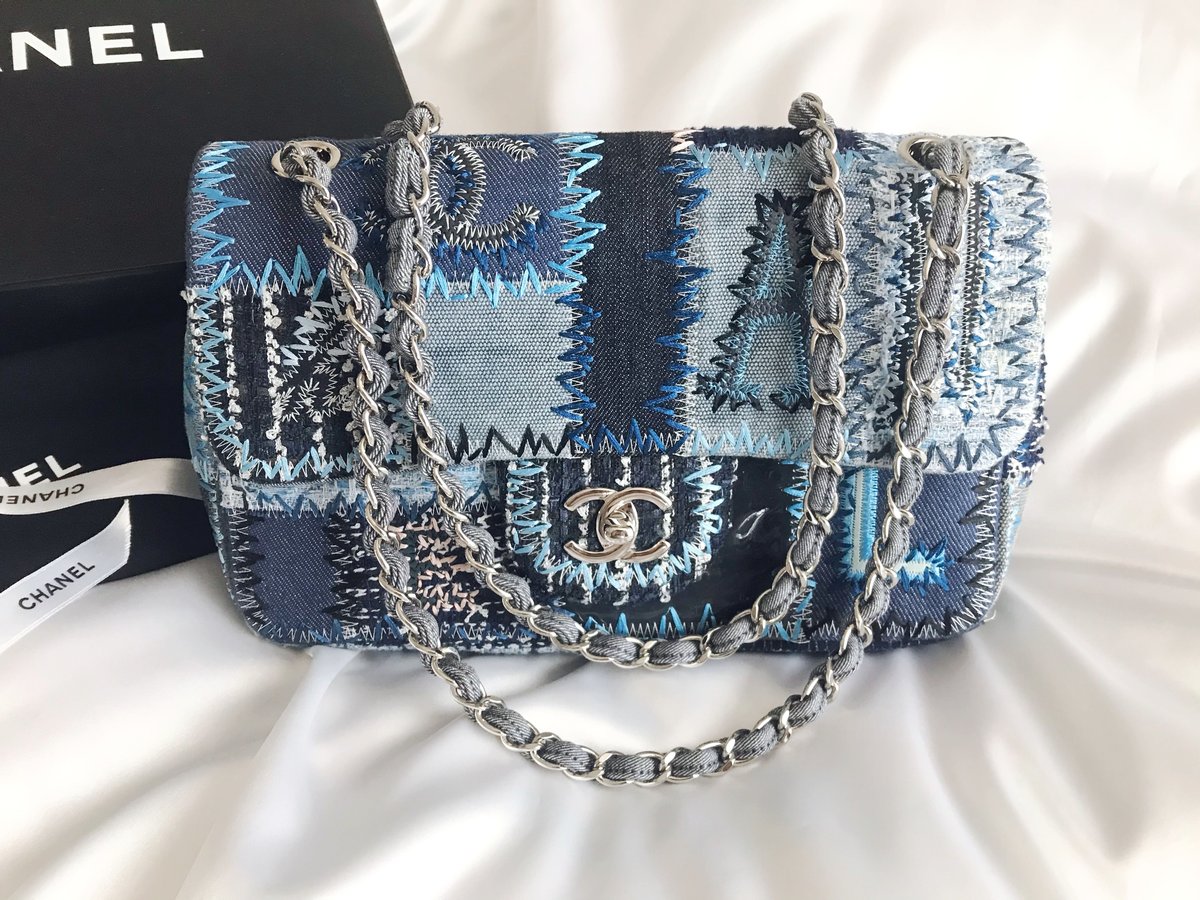 シャネル CHANEL デニム パッチワーク ショルダーバッグ 