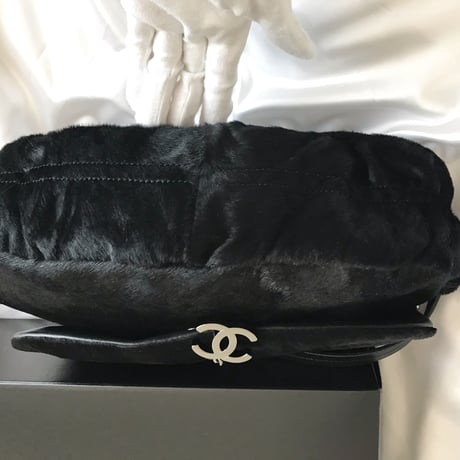 シャネル CHANEL ハラコ×ラムスキン  ショルダーバッグ