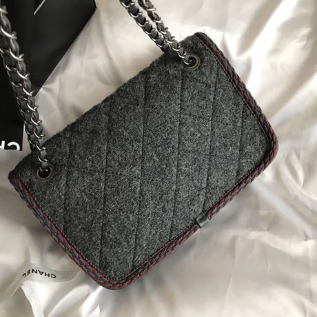 シャネル CHANEL ウール マトラッセ  フラップバッグ