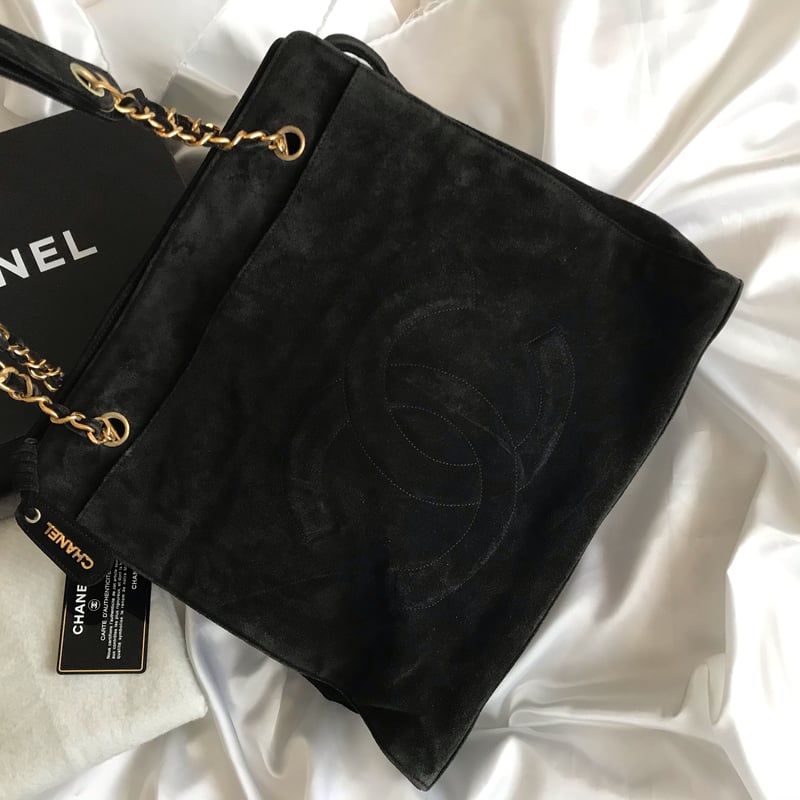 最終価格☆CHANEL　大容量スエードビニールトートバッグ【ヴィンテージ】 シャネル CHANEL デカココ スエードトートバッグ | Advanced Style