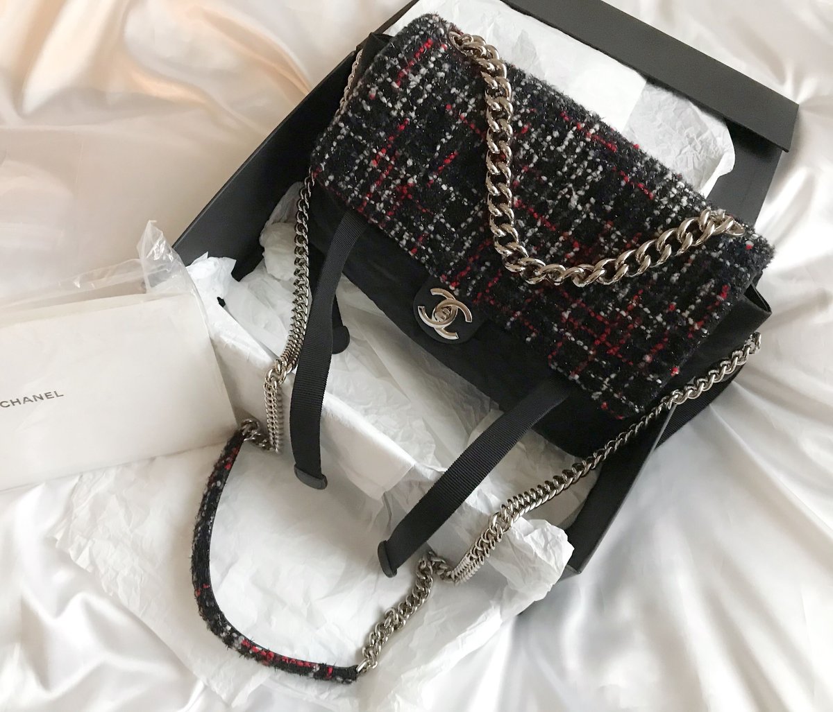 シャネル CHANEL ツイード 2way チェーンショルダーバッグ | Advanced 