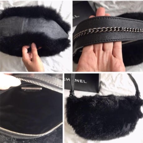 シャネル CHANEL リアルファー　ショルダーバッグ