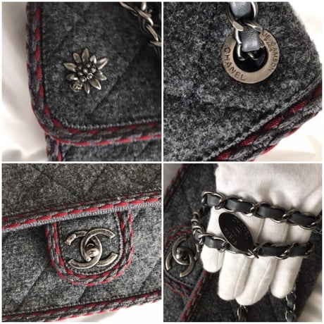 シャネル CHANEL ウール マトラッセ  フラップバッグ