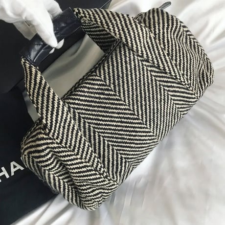 シャネル CHANEL ツイード　ミニボストンバッグ