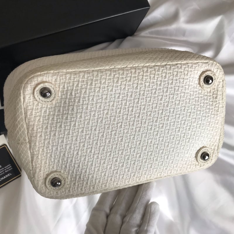 シャネル CHANEL パイソン×キャンバス 巾着バッグ | Advanced Style シャネル CHANEL パイソン×キャンバス 巾着バッグ | Advanced Style