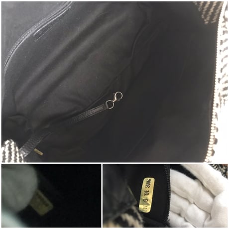 シャネル CHANEL ツイード　シェブロン　ハンドバッグ